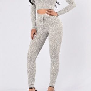Fashion Nova Gray Wanderlust Soft Knit Leggings XS